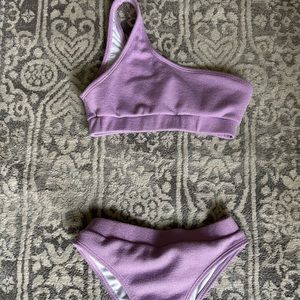 PURPLE ONE SHOULDER BIKINI